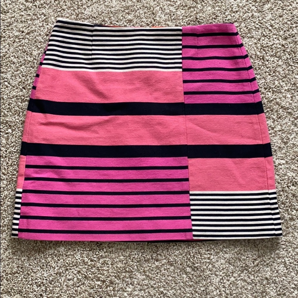 Pink & black Loft mini skirt